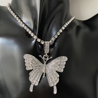Wholesale Yichen Butterfly Necklace temperament single layer claw chain diamond necklace simple inlaid with diamond jewelry