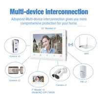 Wholesale FreeShipping Wireless Wifi Smart IP Video Doorbell Intercom System Inch x Inch Monitor with x720P Wired Door Phone Camera