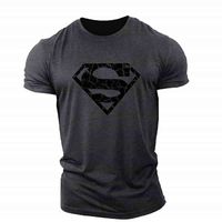 Wholesale New Super Handsome Hero Simple Small Icon Styie T shirt Fashion Trend Clothing Young Sports Short sleeved Men and Women Children