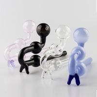 Wholesale Factory Smoking Glass Hand Pipe Great Mixed Colored Heady Tobacco Hand Pipes Pyrex Oil Burner Pipes Colorful Spoon Smoking Accessories