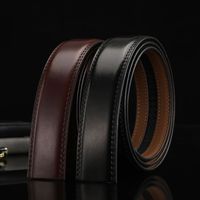 Wholesale Straight men s belt cm automatic button headls belt leather sand genuine leather pants belt