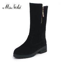 Wholesale Boots Fashin High Heel Women Platforms Ladies Long Snow Confortable Retro Black Round Toe Size Woman Of Winter1