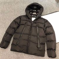 Wholesale Fashionable mens down jacket Very high quality Comfortable and warm Letter embroidery ribbon Five sizes to choose from Classic black white Solid workmanship S XXL