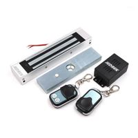 Wholesale Fingerprint Access Control Wireless Mhz Remote Magnetic Lock Kit With Handle Exit Button Power Supply Kg Lbs1