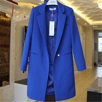 Wholesale Plus Size Spring Autumn Solid Female Elegant Women Long Suits Blazer Casual Tops XL Women Blazers and Jackets