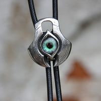 Wholesale Original designer bolotie stainless steel resin eye bolo tie for men personality neck tie fashion accessory