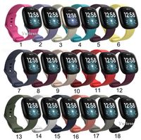 Wholesale Band For Fitbit Versa Sense Soft TPU Sport Strap Replacement Wristband Women Men Smart Watch Accessories For Fitbit Sense