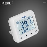 Wholesale KERUI MHz Upgraded Wireless LED Display Adjustable Temperature Alarm Detector Sensor Protection for Home Alarm System1