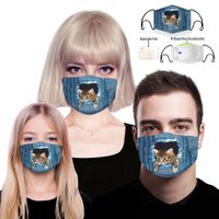 Wholesale hot sale men and women PM2 cotton Cross border dustproof D printed mask Cool customize individual pack With one Filter