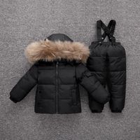 Wholesale 2019 new Winter down jacket children clothing set baby toddler girl kids clothes for boy parka Thicken coat snow wear ski suit T191026