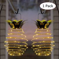 Wholesale 60LEDS Pineapple Solar Lights Patio Outdoor Waterproof Hanging Solar Light Garden Walkway Decoration Camping Lights with Handle HHA1615