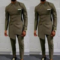 Wholesale Vintage African Clothing For Men Men s Long Wedding Suit Men Attire Groom s Suit Slim Blazers Fit Mens Coat Jacket Pants1