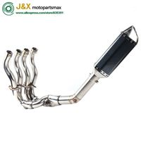 Wholesale Motorcycle Exhaust stainless steel contact Pipe slip on Elbow For Su zuki GSXR R600 R750 K6 K71