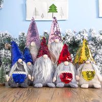 Wholesale New Christmas Decorations Fabric Sequin Christmas Faceless Old Man Doll Christmas Doll Doll Decoration Xmas Tree Pendant HH9