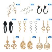 Wholesale Fashion Exaggerated Long Serpentine Snake Tassel Stud Earrings Semi Precious Stone Pendientes For Women Jewelry Bijoux Oorbellen