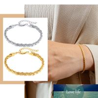 Wholesale Twist Rope Chain Bracele Bangle for Women Stainless Steel mm L Stainless Steel Homme cm cm