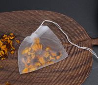 Wholesale 6 cm Reusable With String Hanging Tea Empty Bags Fine Nylon Mesh Strain Filter Bag Herb Loose DIY Cup Tea