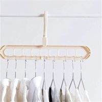 Wholesale Solid Color Clothes Stand Antiskid Air Drying Hangers Travel Space Saving Folding Rack Wardrobe Storage Closet Accessories wh B2
