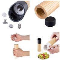 Wholesale Kitchen Tools Wooden Salt Pepper Grinders Manual Mill Salts And Peppers Grinder Mills Wood LLD11374
