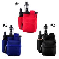 Wholesale coil vape carrying portable electronic cigarettes bag small canvas e cigarette mod kit cases pouch black red blue colors for choose Compatible with any box a47