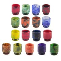 Wholesale New Epoxy Resin Drip Tips For Atomizer Tank Cloud Beast Atomizers Mouthpiece Vape Ecig with Acrylic packaging DHL Free
