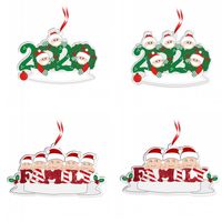 Wholesale Acrylic Christmas Ornaments Pendants DIY Handwriting Family Mask Name Pendant Blessing Words Party Decoration Hangings zp G2