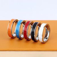 Wholesale 2021 New high quality designer titanium steel band rings fashion jewelry men s simple modern ring ladies gift