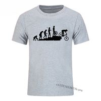 Wholesale Interesting Mountain Biking Evolution T shirt Men Tops Tee Bicycle Casual Tshirt for Men D Printed T Shirts