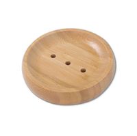 Wholesale 2022 new Wooden Soap Dish Natural Bamboo Dishes Holder Plate Tray Multi Style Round Square Container