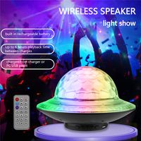 Wholesale Wireless Stereo Bluetooth Speaker Disco Ball Party RGB LED Light FM USB TF Mp3 Luxury lighting speaker