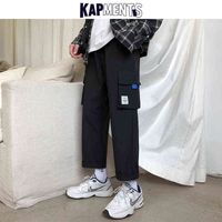 Wholesale KAPMENTS Men Black Harajuku Joggers Pants Overalls Mens Korean Fashions Colors Sweatpants Women High Waist Harem Pants H1223