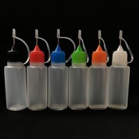 Wholesale 20ml Plastic Dropper Bottle For Vape E Liquid E Juice Squeezable Portable Ecig Oil Storage Bottles With Long Thin Metal Tip Colorful Cap