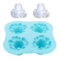 Wholesale Creative Adorable Octopus Ice Mold New Silicone Ice Tray Mould Kitchen Bar Cooling Fruit Juice Drinking Cute Ice Cream Maker HHD K2