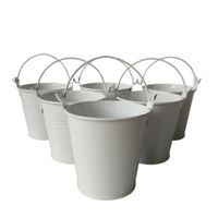 Wholesale D7 H7 CM Mini Pails White Boxes small bucket Wedding decorative pail Succulent Planter Party Favor Holder