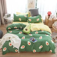 Wholesale 38Avocado Queen Full King single Size Children Cartoon Duvet Cover Bedclothes Comfortable bedding set