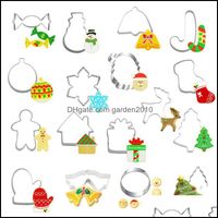 Wholesale Baking Mods Bakeware Kitchen Dining Bar Home Garden Diy Stainless Steel Christmas Cookie Cutters Pastry Biscuit Mold Gingerbread Metal Cu
