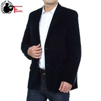 Wholesale Mens Corduroy Blazers Spring Men Blazer Smart Casual Jacket Solid Camel Black Cotton Business Suit Jackets Male Officer XL
