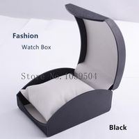 Wholesale Watch Boxes Cases Plastic Box Black High Grade Brand Case With Pillow Fashion Gift Box1