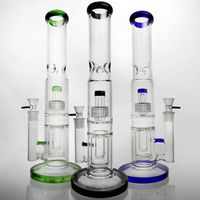 Wholesale Colored Glass Bong Inches Tall Heady Glass Thick Water Pipe Inline Perc Dab Rig Oil Rig Bongs Heavy Big Wax Beaker Pipes
