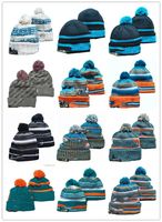 Wholesale Miami amp Dolphins amp Football Hat Cap Winter Cashmere Sports Caps Hats Beanies