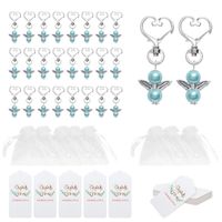 Wholesale Angel Favor Keychains Thank You Tags Gift Bags Guest Return Favors Baby Shower Bridal Shower Wedding Gifts JK2101KD