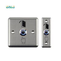 Wholesale Fingerprint Access Control Stainless Steel Door Exit Button Switch With LED Blue Backlight Emergency Push For Home Security