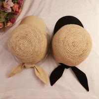 Wholesale New Women Baseball Caps Handmade Knitting Crochet Peaked Cap Female Equestrian Hat Summer Sun Hat Adjustable Breathable