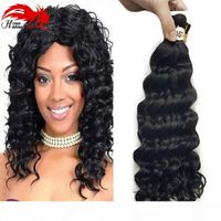 Wholesale Human Hair For Micro Braids Deep Curly Wave Bulk Hair For Draiding No Attachment gram Deep Curly Brazilian Human Braiding Bulk Hair