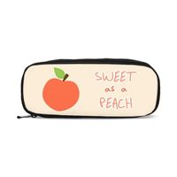 Wholesale Wallets Sweet Pink Peach Kawaii Kids Pen Bag Coin Wallet Purse Cosmetic Boys Girls Pencil Pouch Shcool Stationery Case Necessarie