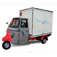 Wholesale Fully Enclosed Motorcycle Electric Tricycle For Adults Food Truck Street Bread Coffee Cart Fast Food Vending Van
