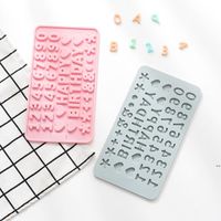 Wholesale Number Letters Alphanumeric Happy Birthday Flip Moulds Silicone Chocolate Mould Cake mold DIY baking tool RRE12897