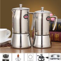Wholesale geyser coffee makers Stainless Steel expresso induction cafetera coffee moka pot machine Stove top C1030