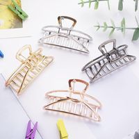 Wholesale Geometric Large Hairpin New Alloy Metal Grab Clip Hair Adult Hairpin Claw Clip Accessories Hair Large Geometry Simple1