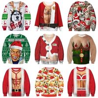 Wholesale Funny Christmas Sweater Men Women Ugly Christmas Sweater For Holidays Santa Elf Sweater Autumn Winter Pullover Sweaters Clothing